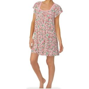 Kate Spade Nightgown Women’s Size 1X Pink & White Floral Print Sleepwear